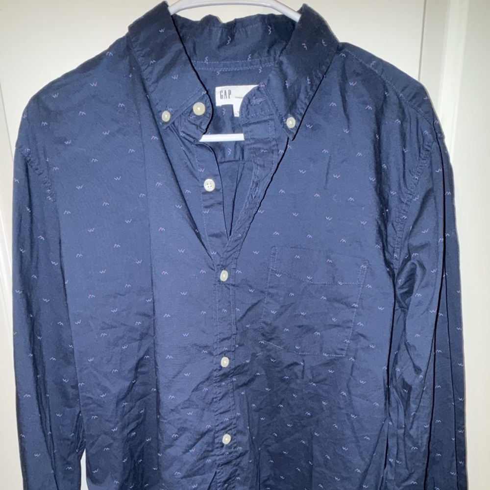 GAP Dark Blue Patterned Shirt